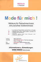 Flyer zum Nähkurs