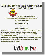 Flyer der Bücherei Wippingen