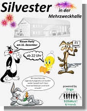 Flyer zur Silvesterfete