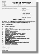 Einladung zur Gemeinderatssitzung