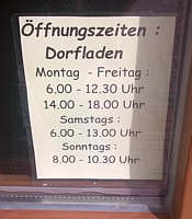 Informationstafel am Dorfladen