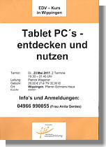 Plakat der KEB zum Tablet-Kurs