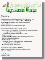 Einladung der Jagdgenossenschaft Wippingen 2017