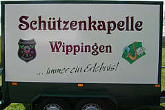 Der Instrumentenwagen der Schützenkapelle