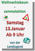 Flyer zur Weihnachtsbaumsammelaktion