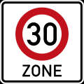 Schild Tempo-30-Zone, Grafik aus Wikipedia