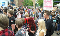 Gegen-Demo gegen AFD Kundgebung Papenburg