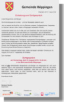 Flyer der Gemeinde