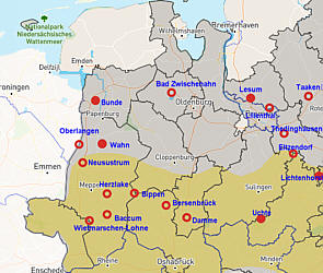 Atommüllstandorte im Emsland, Quelle: Ausgestrahlt.de