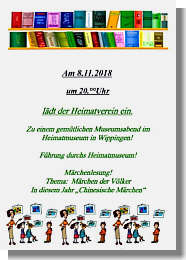 Flyer des Heimatvereins