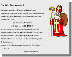 Flyer des Nikolausvereins