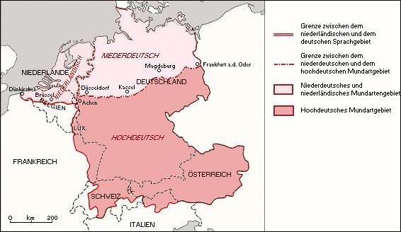 Karte Lautverschiebung