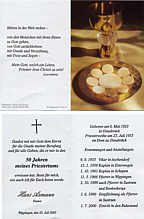 Karte zum Goldenen Priesterjubilum von Hans Asmann