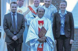 Das pastorale Team der Pfarreiengemeinschaft um Lathen. Von links  Stephan Wendt, Francis Sanjeevi, Maria Schrer