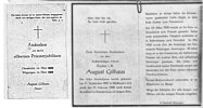 Totenblatt und Karte zum Priesterjubilum von Augustinus Gilhaus