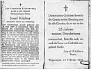 Totenblatt und Karte zum Priesterjubilum von Joseph Krber