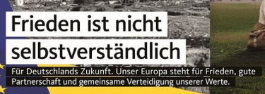 Parole von CDU-Wahlplakat zur Europawahl