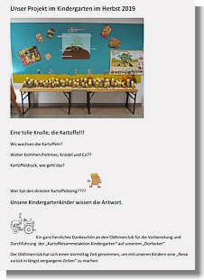 Projektbericht des Kindergartens 09/2019