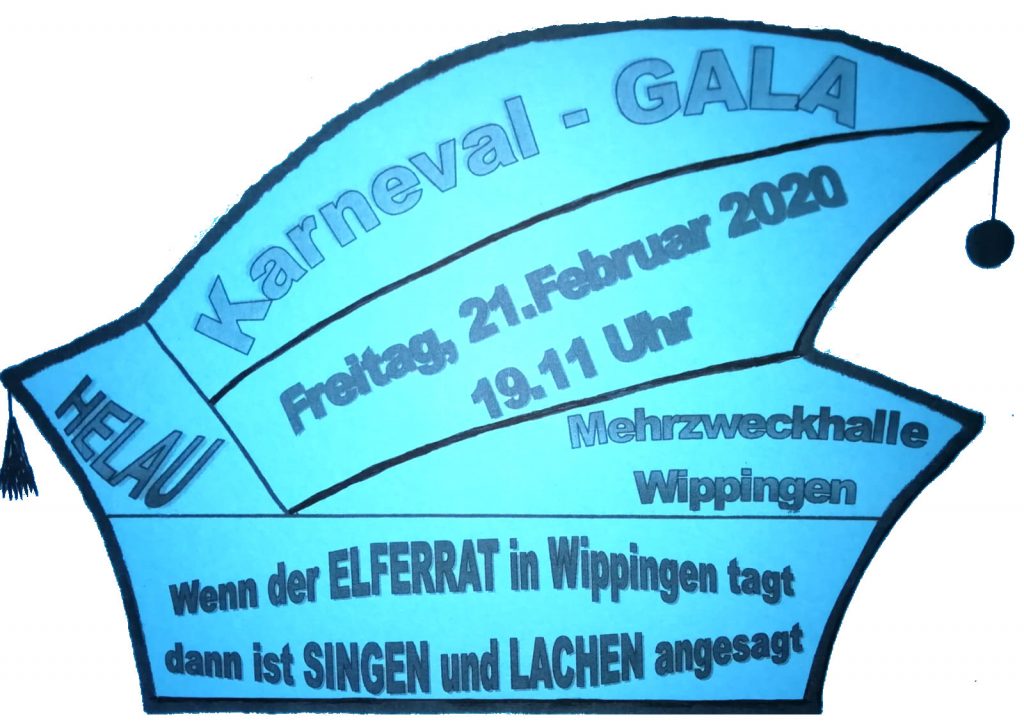 Flyer zur Wippinger Karnevalssitzung 2020