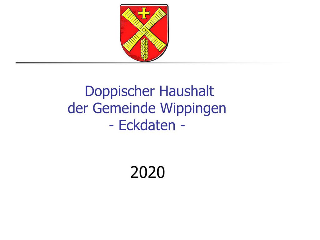 Eckdaten des Haushaltsplan Wippingen 2020