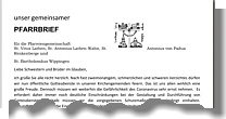 Pfarrbrief  der Pfarreiengemeinschaft
St. Vitus Lathen, St. Antonius Lathen-Wahn, St. Antonius von Padua Renkenberge und 
St. Bartholomäus Wippingen