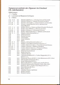 Namensverzeichnis der Zigeuner im Emsland (18. Jahrhundert) von Holger Lemmermann