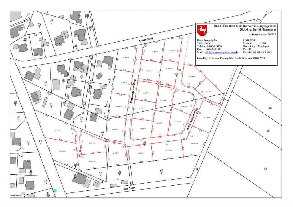 Bauplätze in Baugebiet Baugebiet „Sonderburgstraße/ Erweiterung Fehnstraße“ 