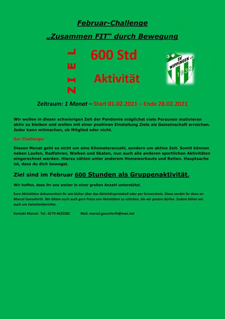 Flyer SV Wippingen 02/2021