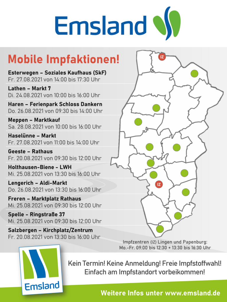 Mobile Impftermine im Emsland