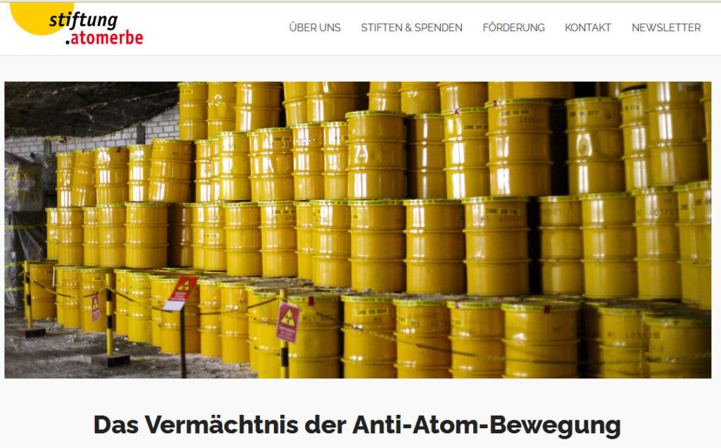 Screenshot Stiftung Atomerbe, https://www.stiftung-atomerbe.de/