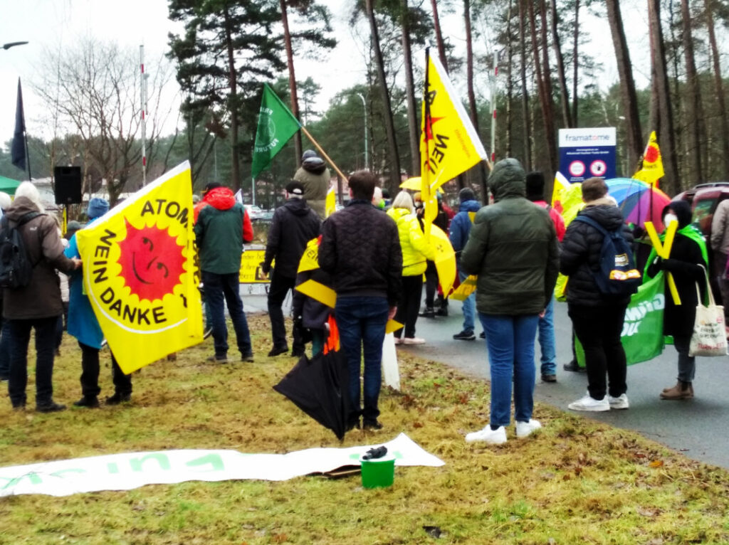 Demo gegen Atomanlagen Lingen 22.01.2022