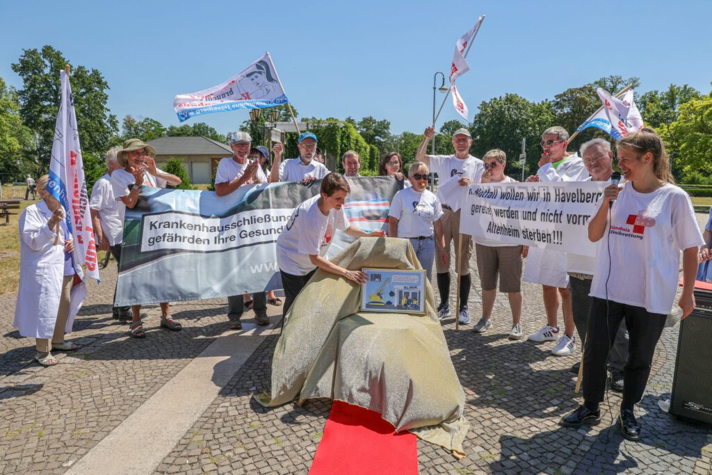 Aktion von GiB gegen Krankenhausschließung