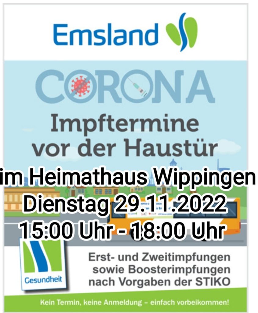 Sticker zur Corona-Impfung am 29.11.2022 in Wippingen