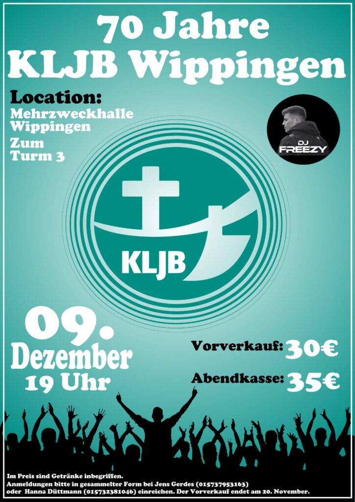 Sticker zum 70. Jubiläum der KLJB Wippingen