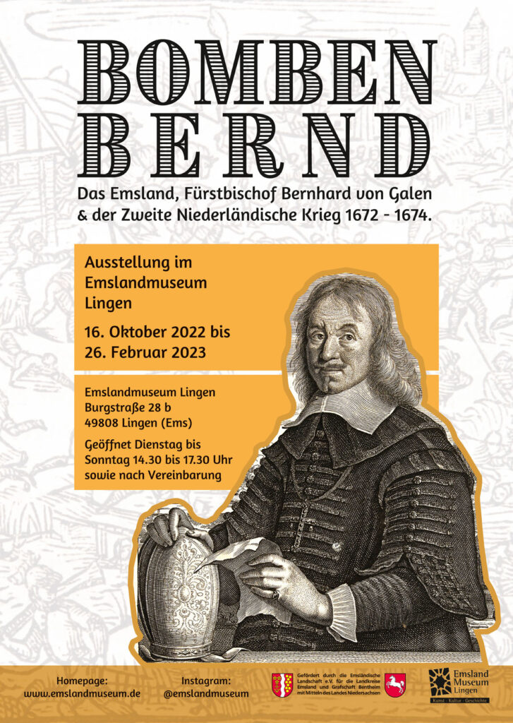 Plakat des Emsland-Museums zur Ausstellung über Bomben-Bernd
