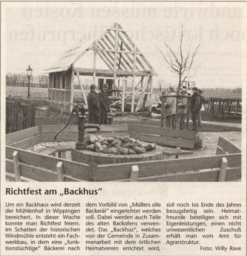 Ems-Zeitung vom 13.12.1997, Richtfest Backhaus