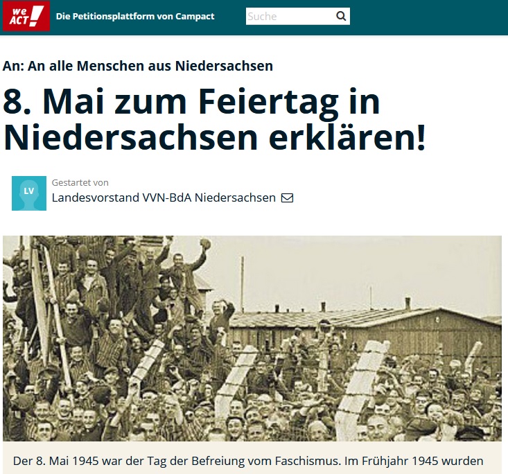 Online-Petion 8. Mai Feiertag Screenshot