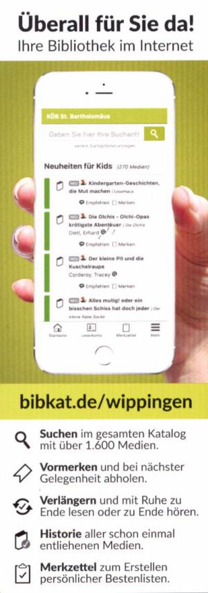 Flyer für Bibkat-App