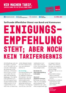 Flugblatt von Verdi zum Schlichterspruch