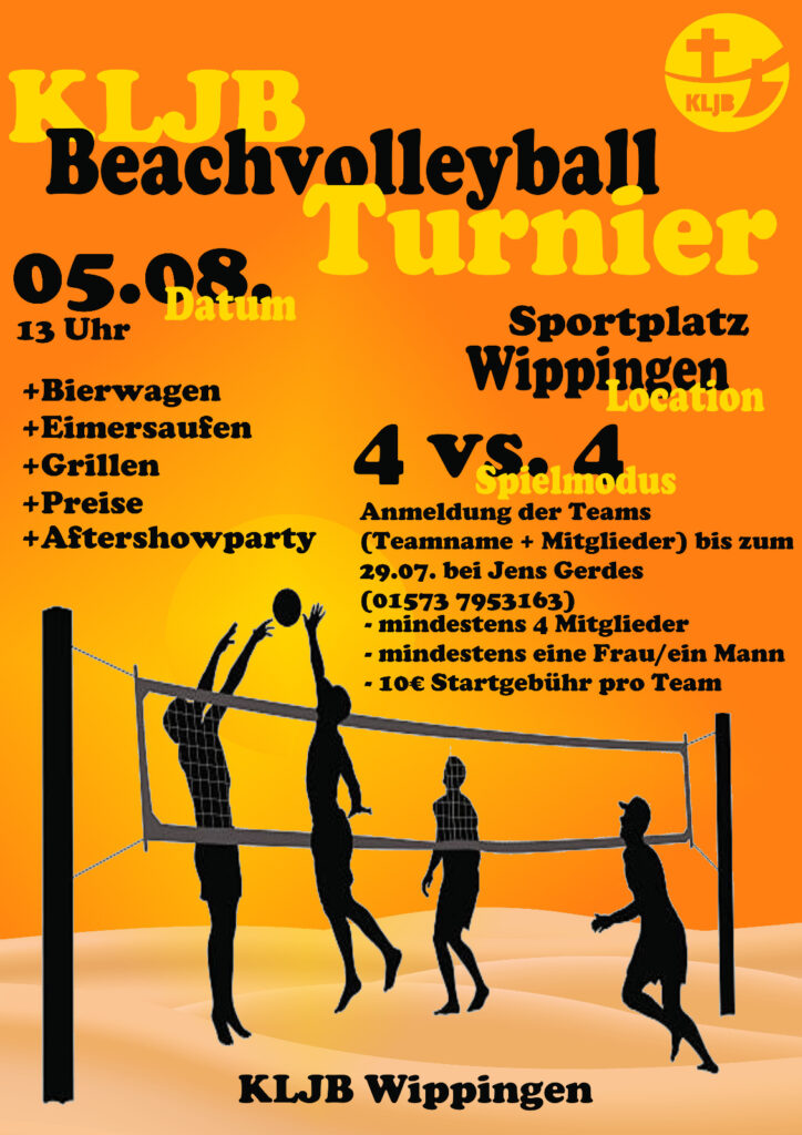 Flyer Beachvolleball-Turnier der KLJB 2023