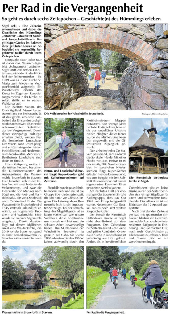 EL-Kurier vom 29.10.2023. Birgit Kuper-Gerdes als Natur- und Landschaftsführerin