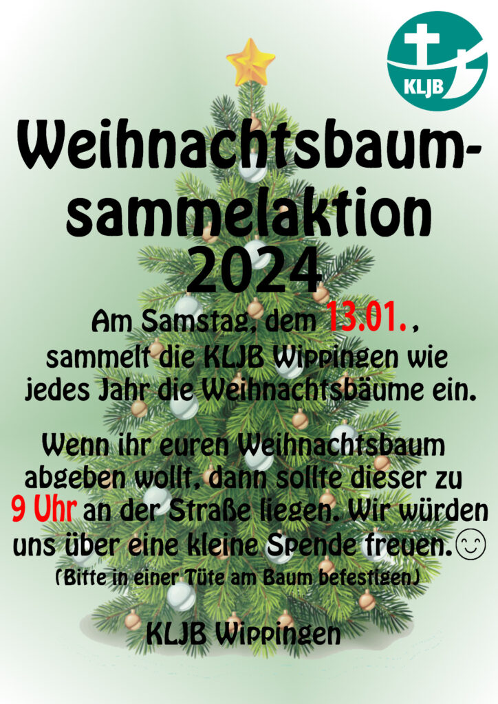 Flyer zur Weihnachtsbaumsammelaktion 2024