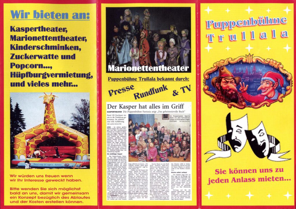 Flyer Puppentheater Trullala