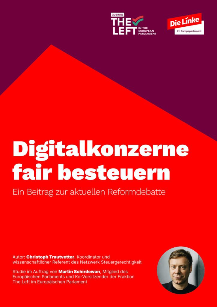 Cover Studie die Linke zur Besteuerung von Digitalkonzernen