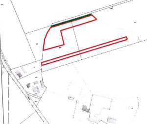 Anpflanzen der Streuobstwiese von Hermann Grote.. Plan der Fläche