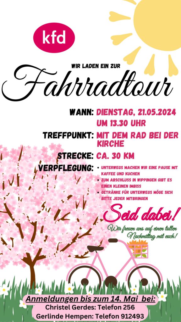 Flyer KFD Fahrradtour