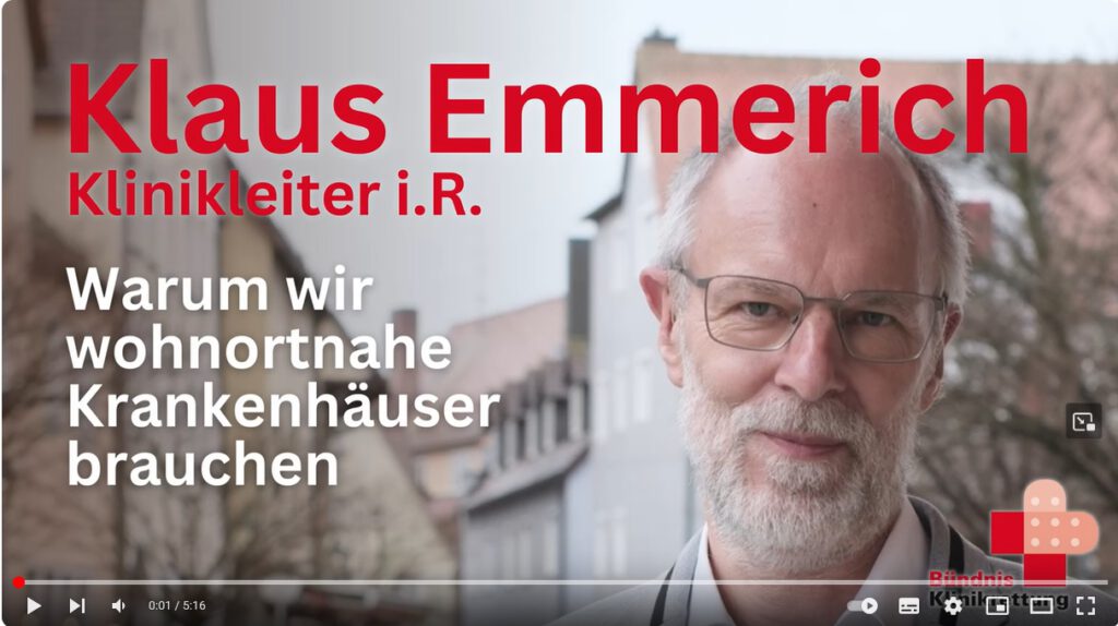 Screenshot Statement von Klaus Emmerich zur Krankenhausreform