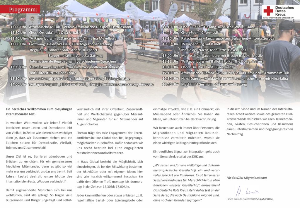 Programm Internationales Fest Papenburg 2024