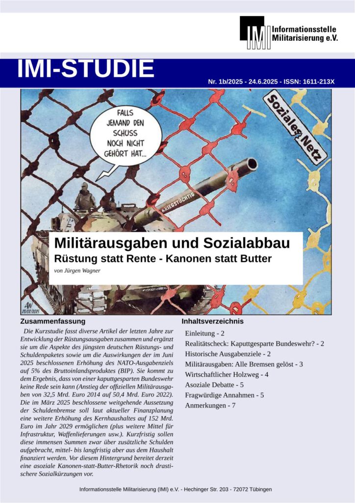  IMI-Studie Militärausgaben und Sozialabbau 06/2025