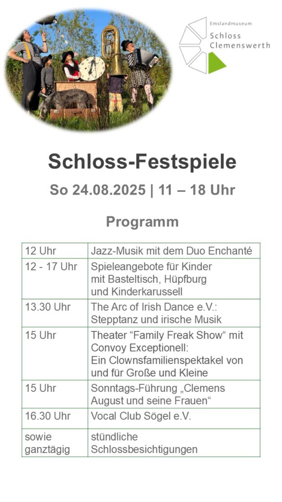 Programm Schlossfestspiele Sögel 2025